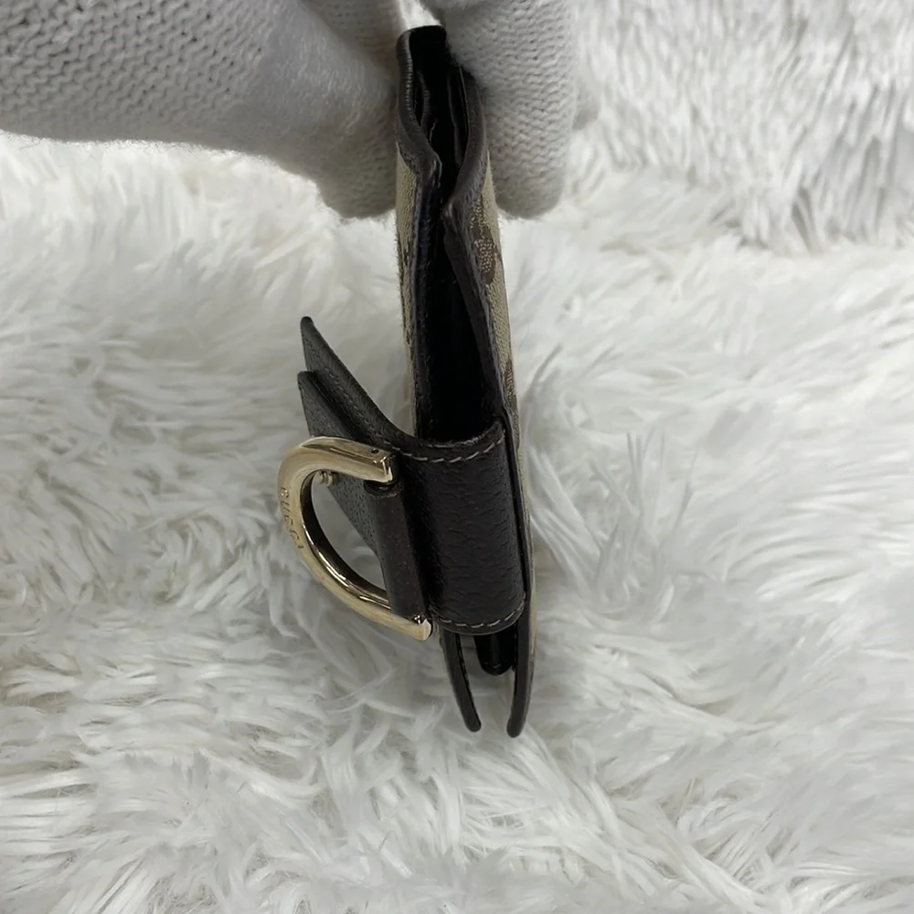 GUCCI BIFOLD MONOGRAM WEBLINE GG WALLET VGC - Picture 7 of 14